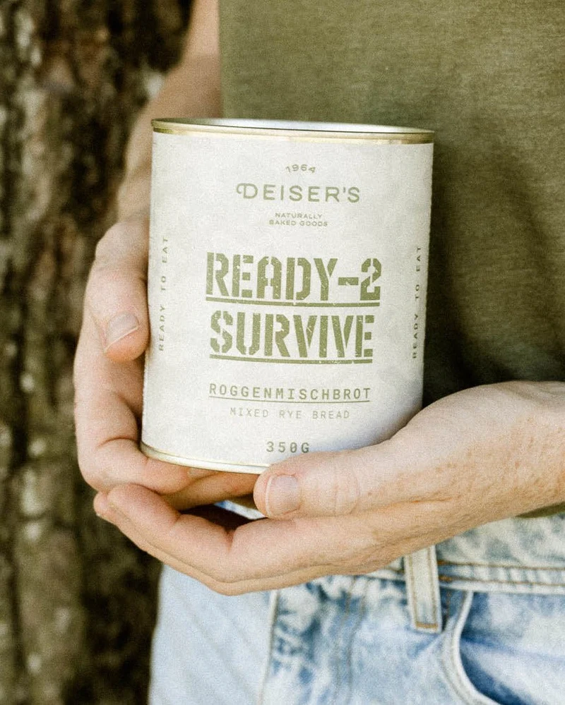 DEISER'S Ready-2-Survive Roggenmischbrot 350 g – Dosenbrot (6 Stk.)