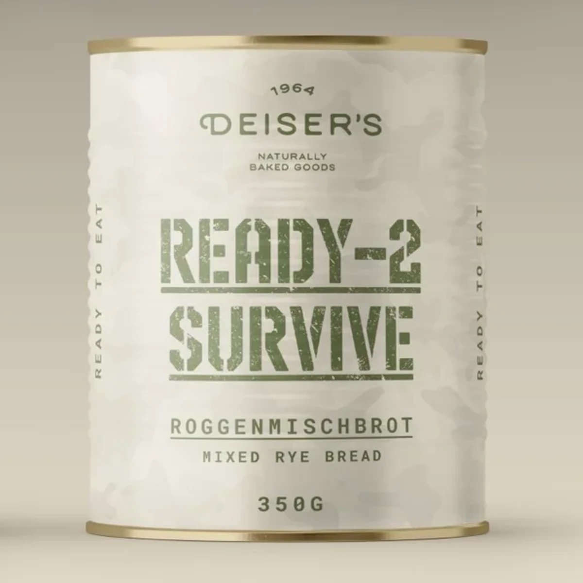 DEISER'S Ready-2-Survive Roggenmischbrot 350 g – Dosenbrot (6 Stk.)