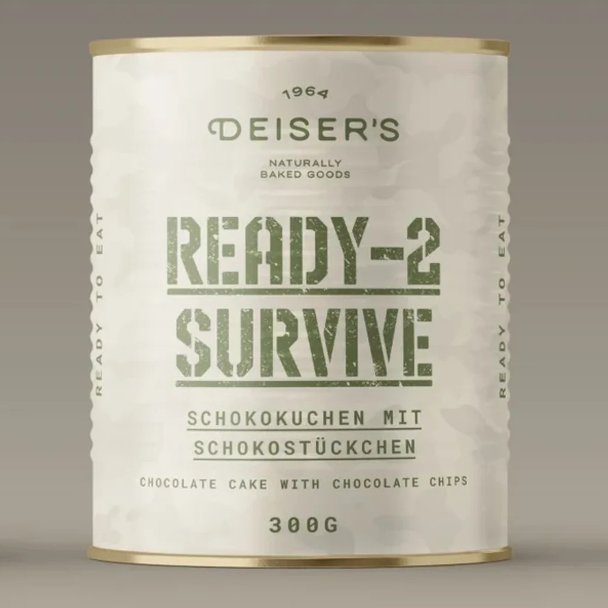 DEISER'S Ready-2-Survive Schokokuchen mit Schokostückchen 300 g – Dosenkuchen (6 Stk.)
