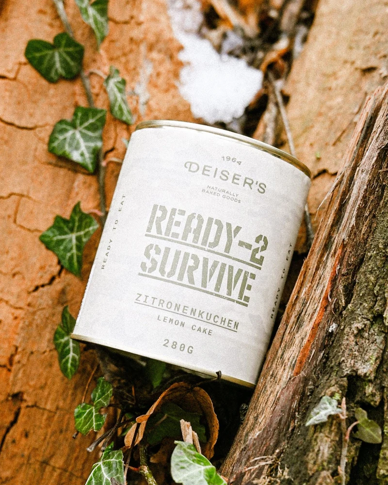 DEISER'S Ready-2-Survive Zitronenkuchen 280 g – Dosenkuchen (6 Stk.)