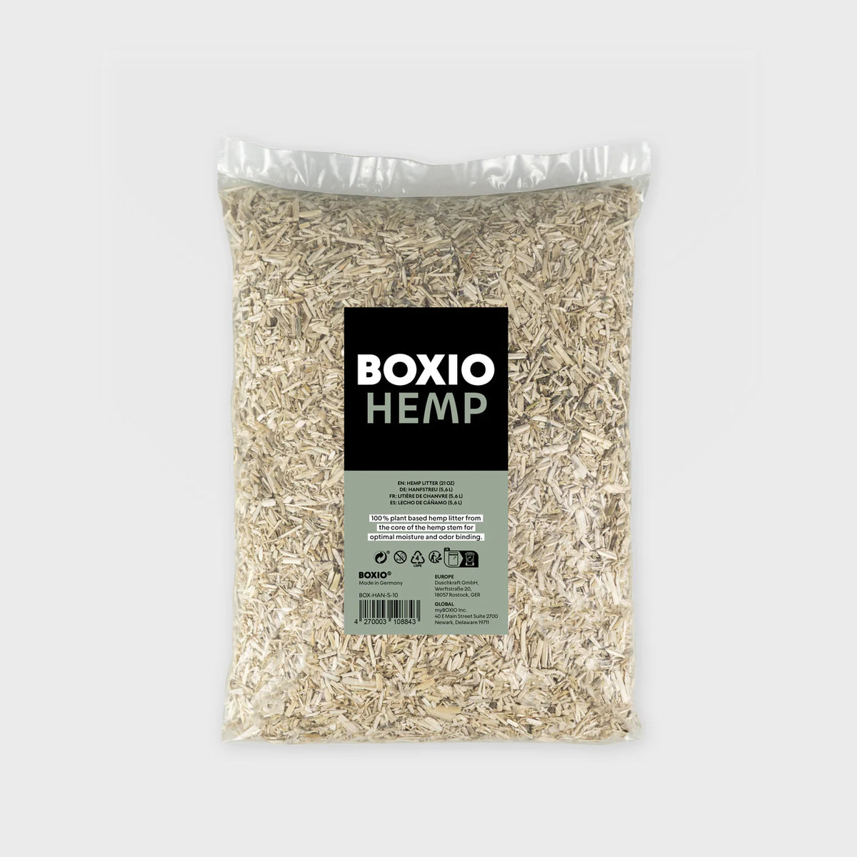 BOXIO HEMP pflanzliche Hanfstreu für BOXIO Trenntoilette